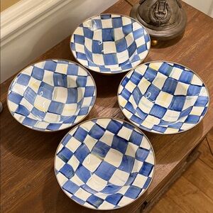 MacKenzie-Childs Royal Check Breakfast Bowls